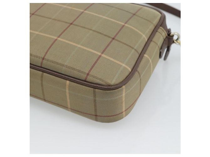 Borsa a Spalla Burberrys Nova Check in Tela Beige Gold Auth ep15123 D'oro - vista 15