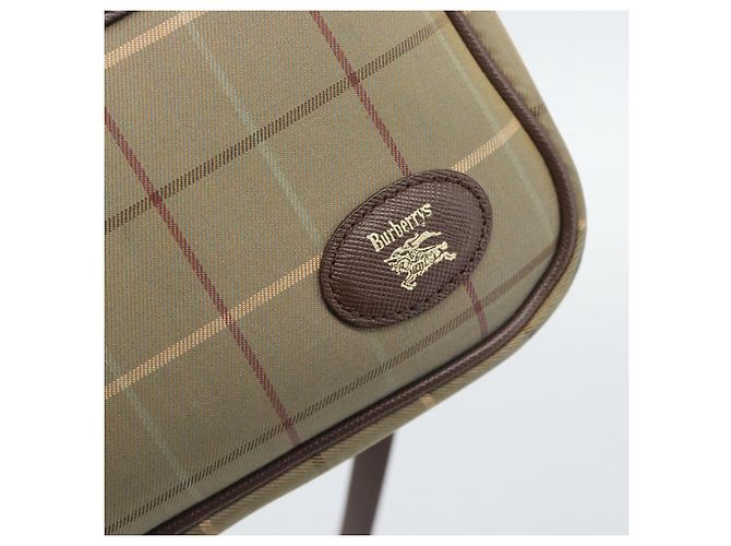 Borsa a Spalla Burberrys Nova Check in Tela Beige Gold Auth ep15123 D'oro - vista 17