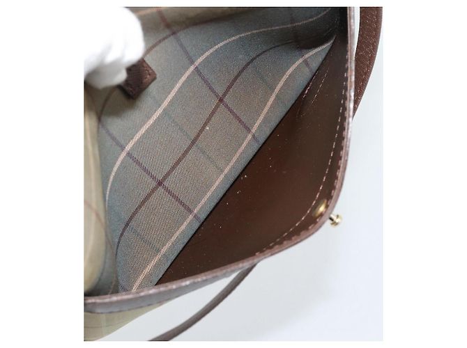 Borsa a Spalla Burberrys Nova Check in Tela Beige Gold Auth ep15123 D'oro - vista 20