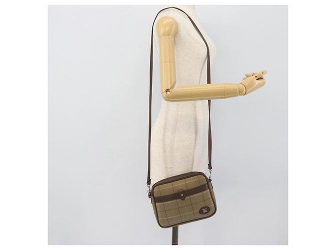Borsa a Spalla Burberrys Nova Check in Tela Beige Gold Auth ep15123 D'oro - vista 21