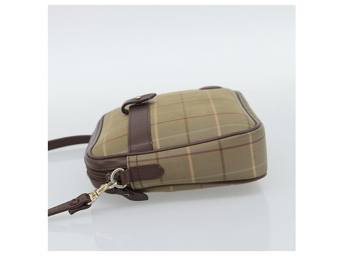 Borsa a Spalla Burberrys Nova Check in Tela Beige Gold Auth ep15123 D'oro - vista 3