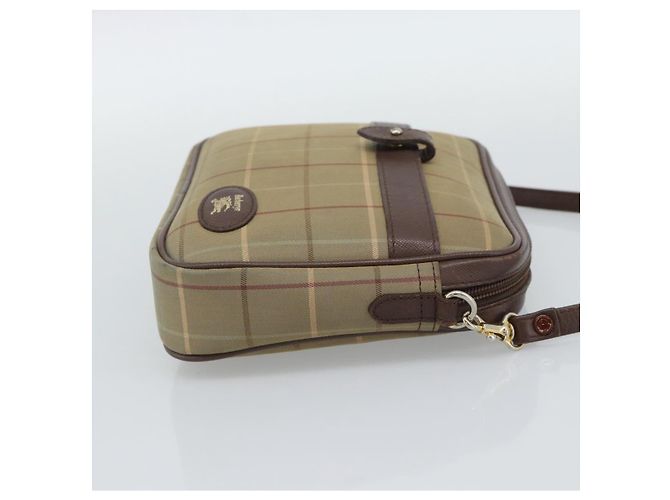 Borsa a Spalla Burberrys Nova Check in Tela Beige Gold Auth ep15123 D'oro - vista 4