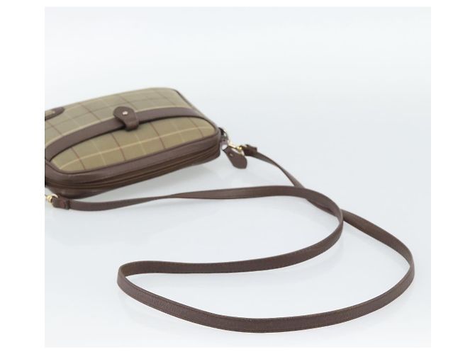 Borsa a Spalla Burberrys Nova Check in Tela Beige Gold Auth ep15123 D'oro - vista 7