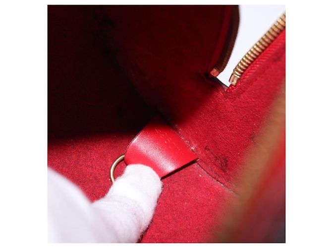 Borsa LOUIS VUITTON Epi Soufflot Rossa M52227 LV Auth 190657V Rosso - vista 11