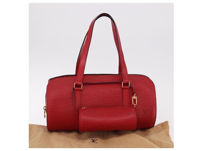 Borsa LOUIS VUITTON Epi Soufflot Rossa M52227 LV Auth 190657V Rosso - vista 12