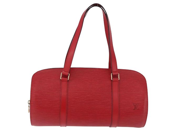 Borsa LOUIS VUITTON Epi Soufflot Rossa M52227 LV Auth 190657V Rosso - vista 13