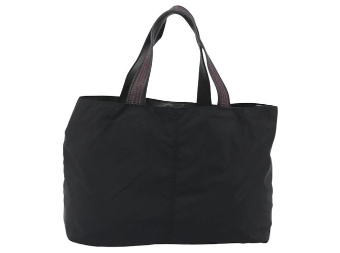 PRADA Tote Bag Nylon Schwarz Gold Auth 192232A Golden - Ansicht 2