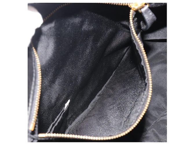 PRADA Tote Bag Nylon Schwarz Gold Auth 192232A Golden - Ansicht 22