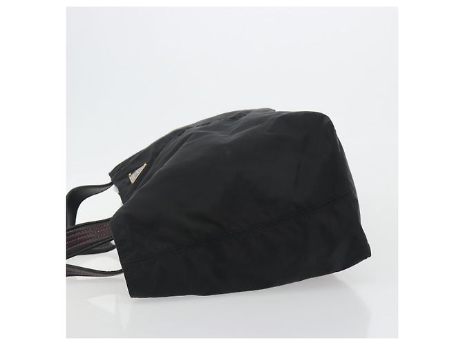 PRADA Tote Bag Nylon Schwarz Gold Auth 192232A Golden - Ansicht 4