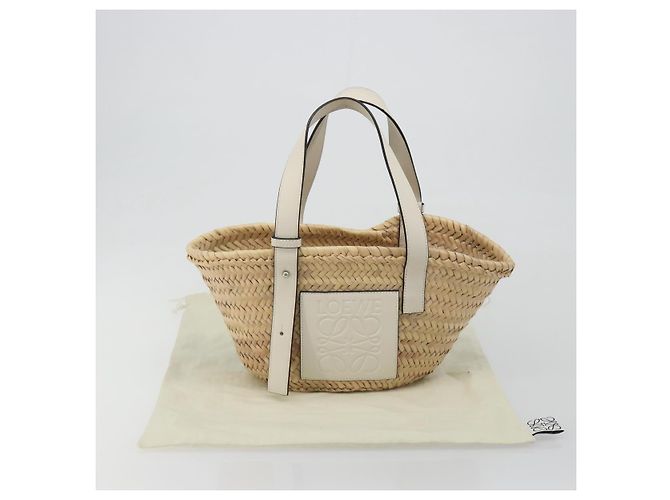 LOEWE Tote Bag aus Raphia Beige Auth bs36197M - Ansicht 12