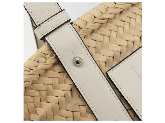 LOEWE Tote Bag aus Raphia Beige Auth bs36197M - Ansicht 17