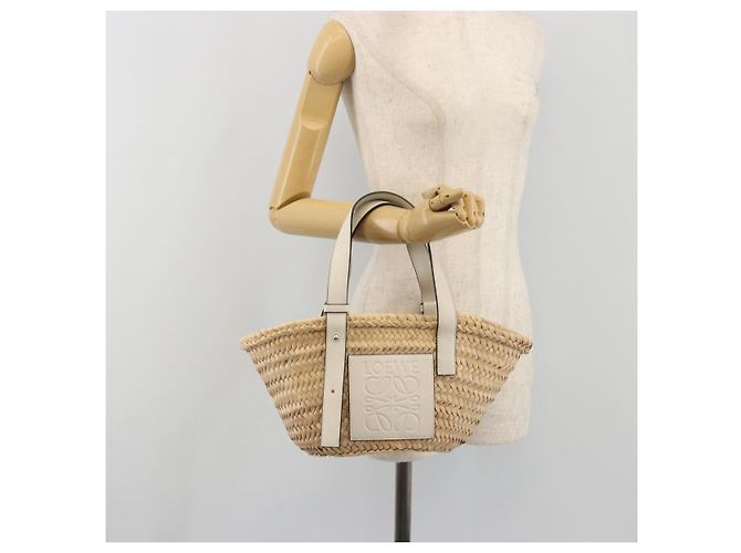 LOEWE Tote Bag aus Raphia Beige Auth bs36197M - Ansicht 22