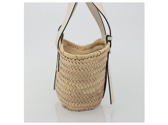 LOEWE Tote Bag aus Raphia Beige Auth bs36197M - Ansicht 4