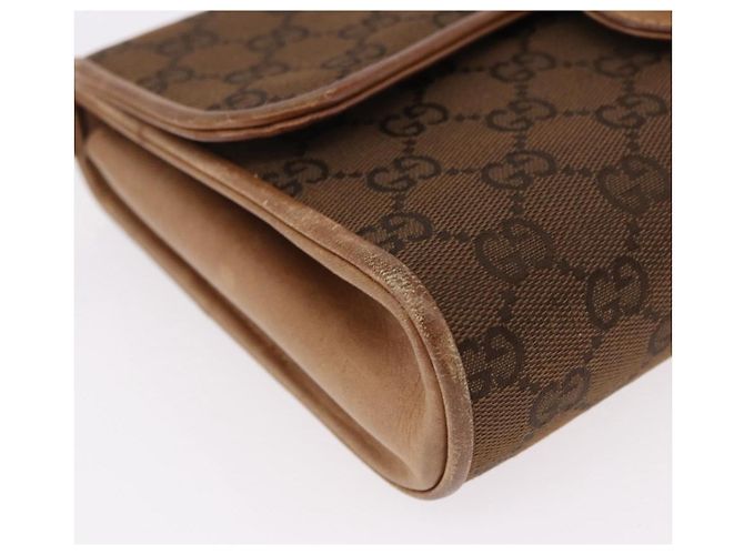 GUCCI GG Canvas Schultertasche Braun Gold Auth 191929 Golden - Ansicht 10