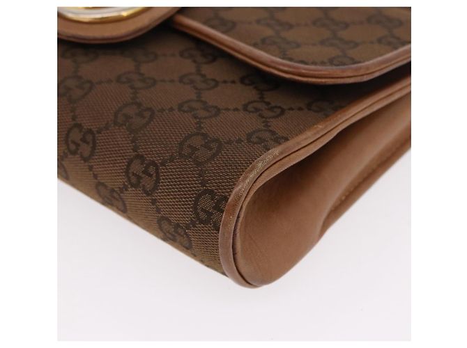 GUCCI GG Canvas Schultertasche Braun Gold Auth 191929 Golden - Ansicht 11