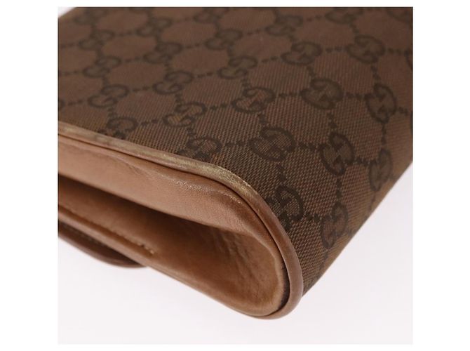 GUCCI GG Canvas Schultertasche Braun Gold Auth 191929 Golden - Ansicht 12