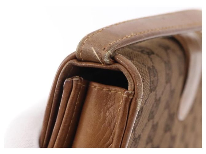 GUCCI GG Canvas Schultertasche Braun Gold Auth 191929 Golden - Ansicht 15