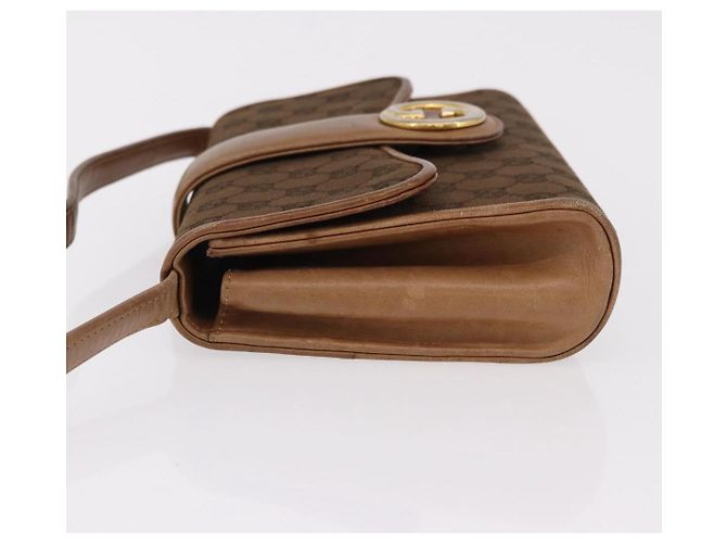 GUCCI GG Canvas Schultertasche Braun Gold Auth 191929 Golden - Ansicht 5