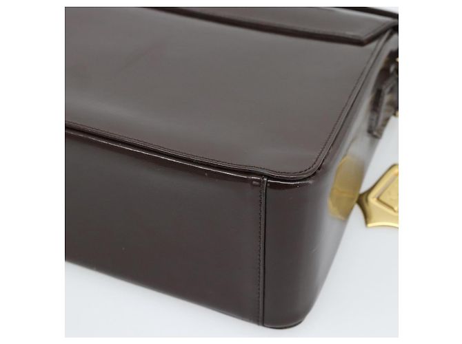 Borsa a Spalla SAINT LAURENT in Pelle Marrone Oro Auth ar14039 D'oro - vista 15