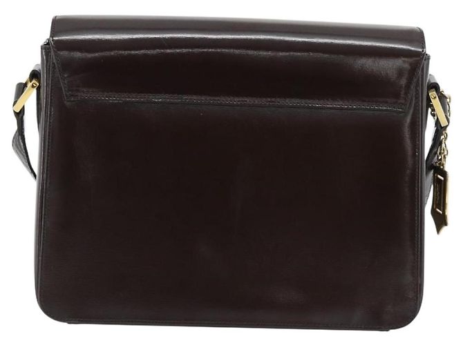 Borsa a Spalla SAINT LAURENT in Pelle Marrone Oro Auth ar14039 D'oro - vista 2