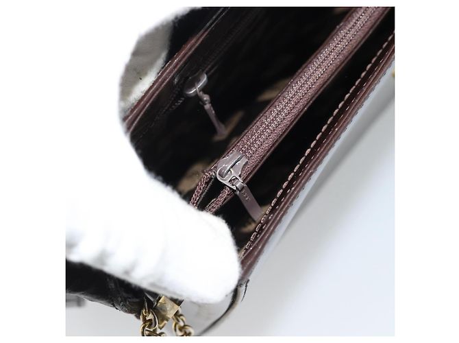 Borsa a Spalla SAINT LAURENT in Pelle Marrone Oro Auth ar14039 D'oro - vista 22