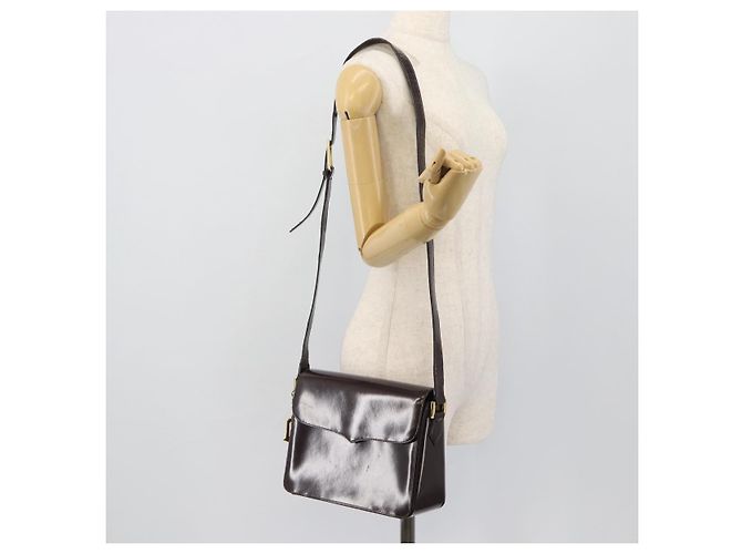 Borsa a Spalla SAINT LAURENT in Pelle Marrone Oro Auth ar14039 D'oro - vista 25