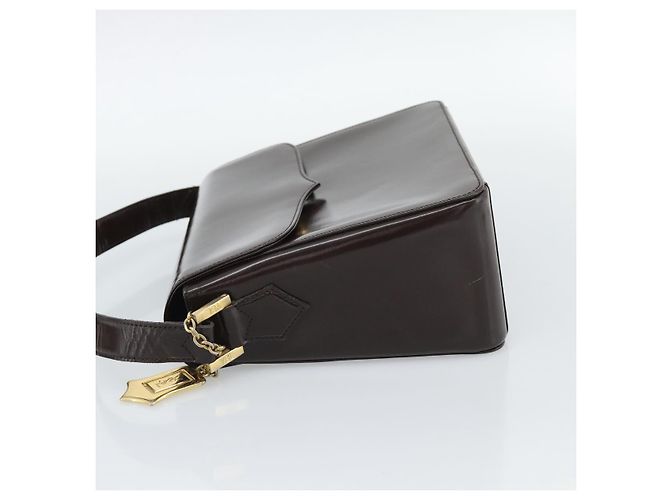 Borsa a Spalla SAINT LAURENT in Pelle Marrone Oro Auth ar14039 D'oro - vista 3