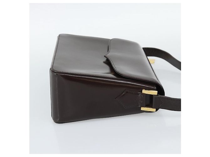 Borsa a Spalla SAINT LAURENT in Pelle Marrone Oro Auth ar14039 D'oro - vista 4
