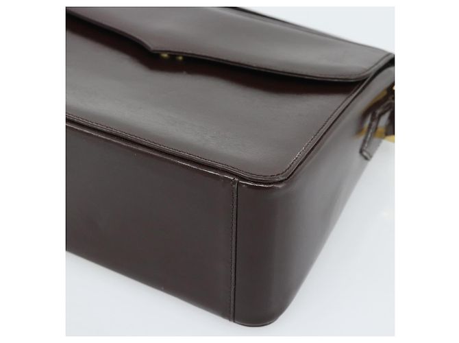 Borsa a Spalla SAINT LAURENT in Pelle Marrone Oro Auth ar14039 D'oro - vista 9