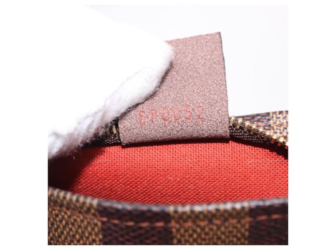 LOUIS VUITTON Damier Ebene Trousse makeup Pouch N51982 LV Auth 192050V - vista 11