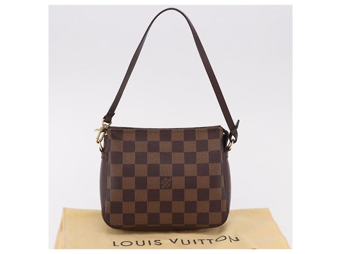LOUIS VUITTON Damier Ebene Trousse makeup Pouch N51982 LV Auth 192050V - vista 12