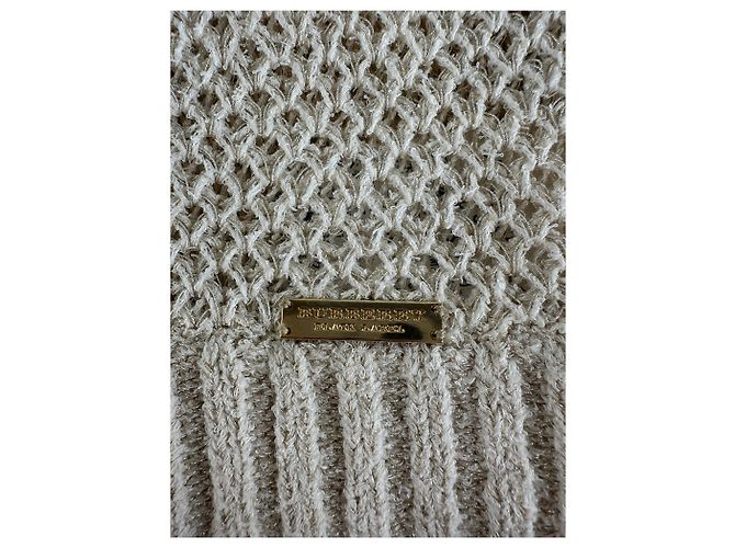 Vintage Burberry Strickpullover Creme Gold Plate M Beige - Ansicht 6
