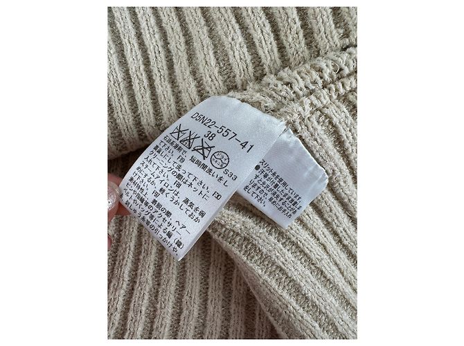 Vintage Burberry Strickpullover Creme Gold Plate M Beige - Ansicht 7