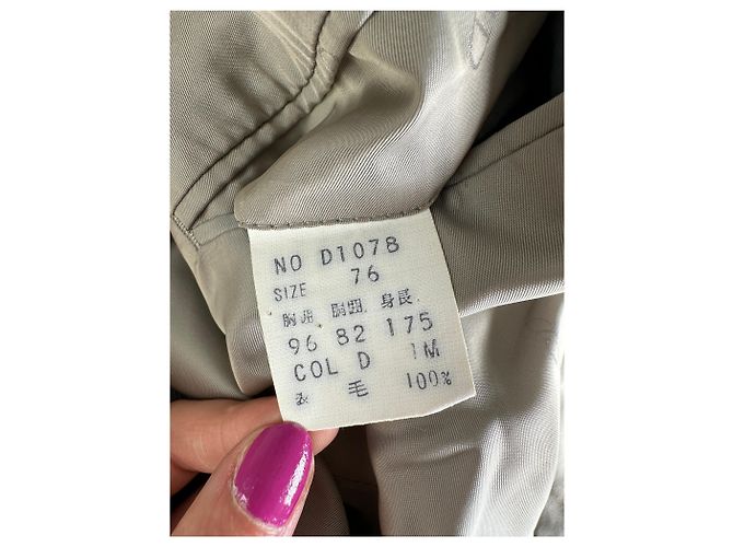 Vintage Dior Men’s Wool Blend Blazer Light Grey Stripe XL - view 14