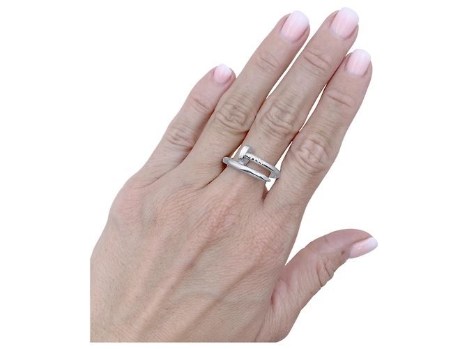 Anello Cartier, "Juste un Clou", oro bianco, modello classico. - vista 5