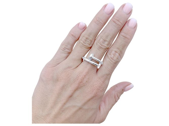 Anello Cartier, "Juste un Clou", oro bianco, modello classico. - vista 6