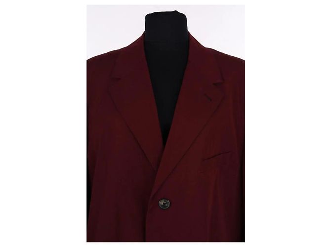 Giacca Dries Van Noten in cotone bordeaux Bordò - vista 2