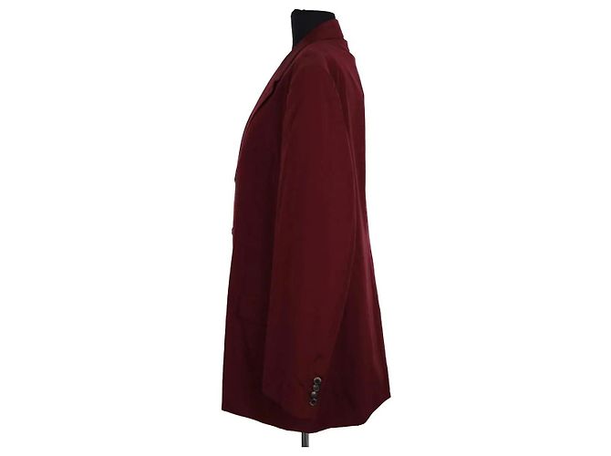 Giacca Dries Van Noten in cotone bordeaux Bordò - vista 3