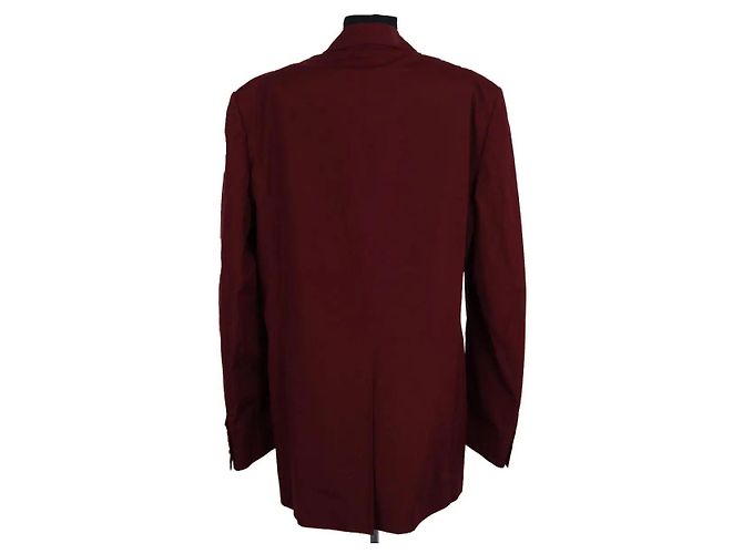 Giacca Dries Van Noten in cotone bordeaux Bordò - vista 4