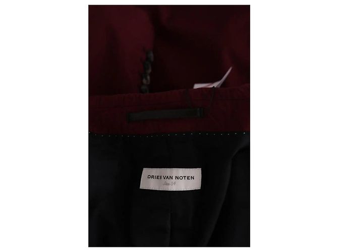 Giacca Dries Van Noten in cotone bordeaux Bordò - vista 5