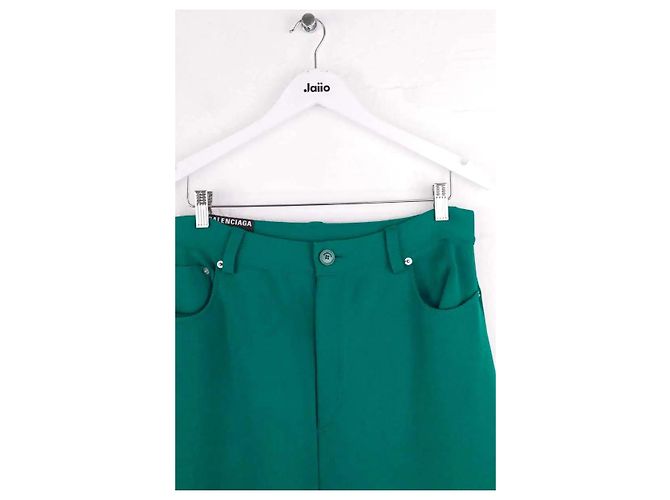 Balenciaga Weite grüne Hose - Ansicht 2