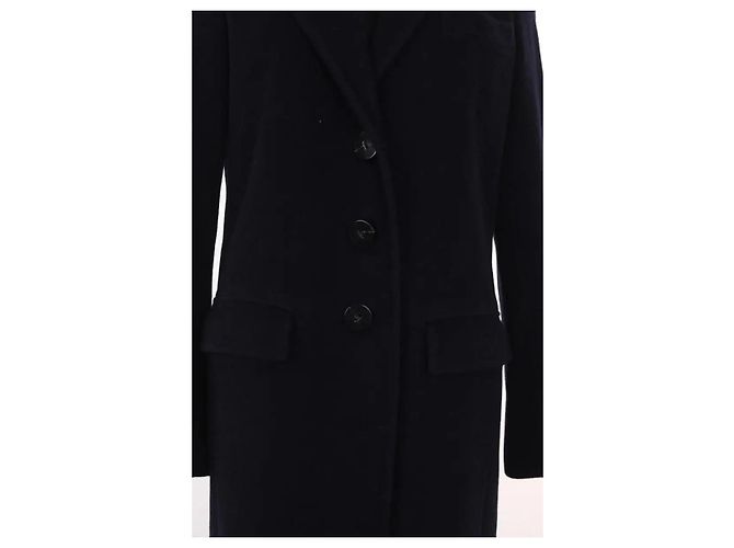 Abrigo de lana azul marino Gerard Darel - vista 2