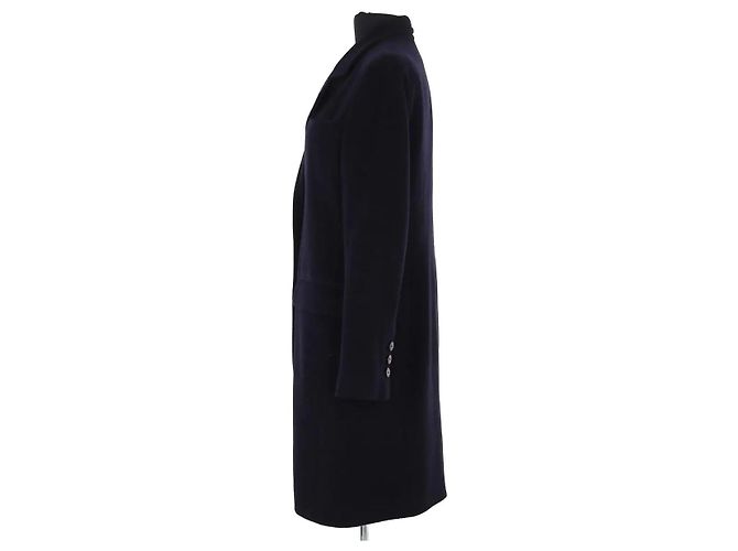 Abrigo de lana azul marino Gerard Darel - vista 3