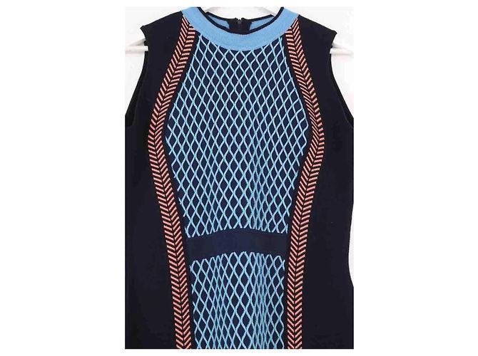 Abito Versace in lana blu navy - vista 2