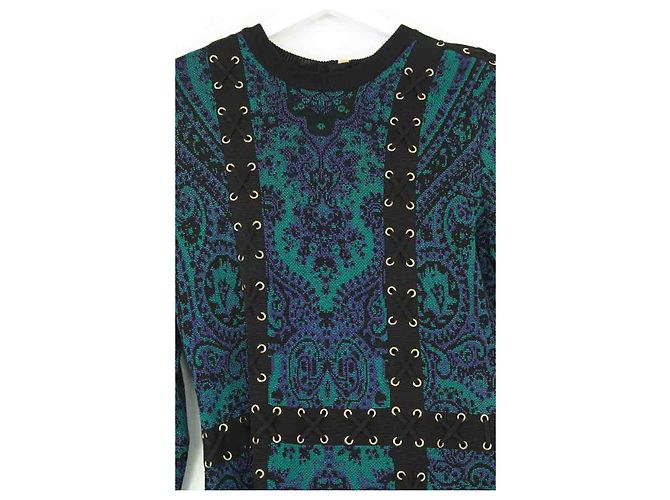 Vestido Balmain verde de viscosa - vista 2