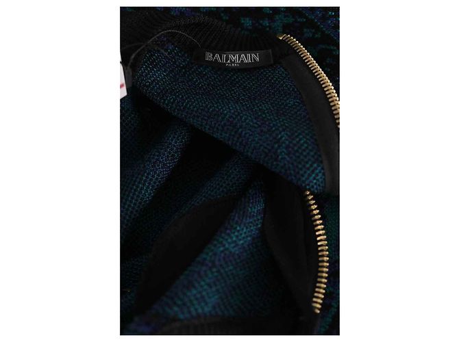 Vestido Balmain verde de viscosa - vista 5