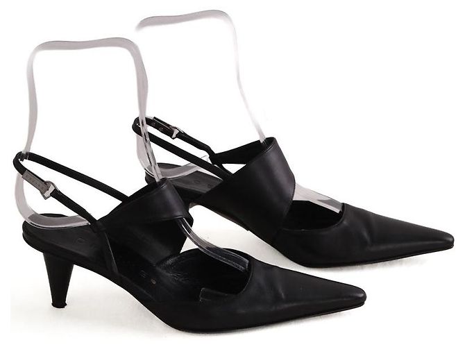 Tacchi Céline in pelle nera Nero - vista 3