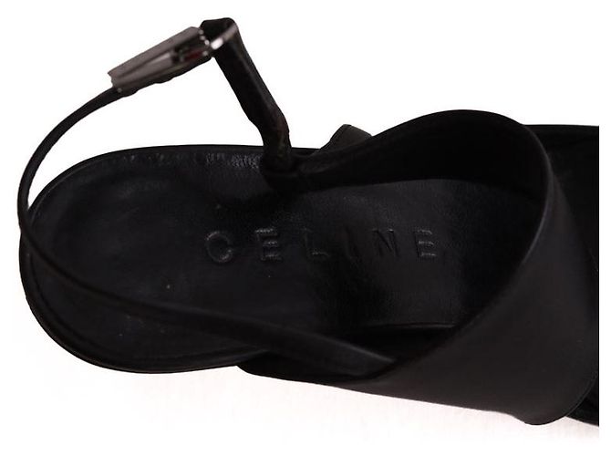 Tacchi Céline in pelle nera Nero - vista 7