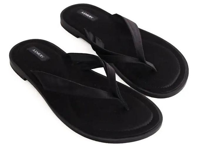 Autre Marque Infradito A.EMERY in pelle nera Nero - vista 3