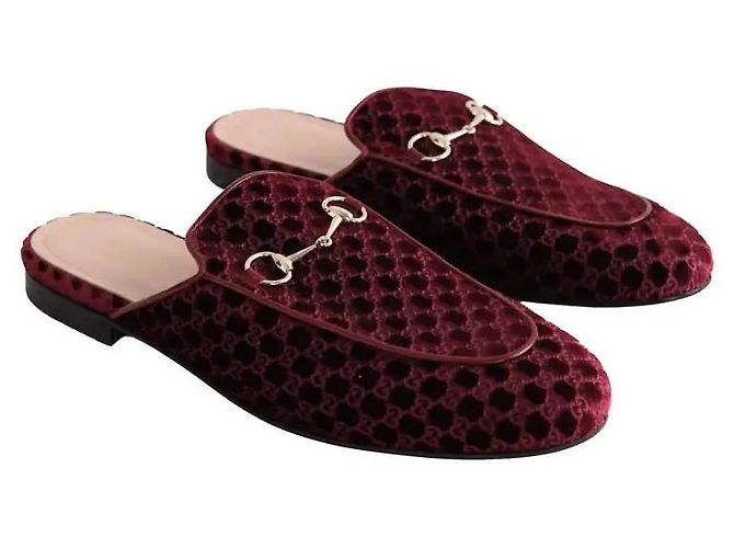 Mule Gucci viola in scamosciato taglia 41 Porpora - vista 3
